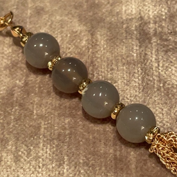 Grey Tassel Necklace - Picture 3 of 9